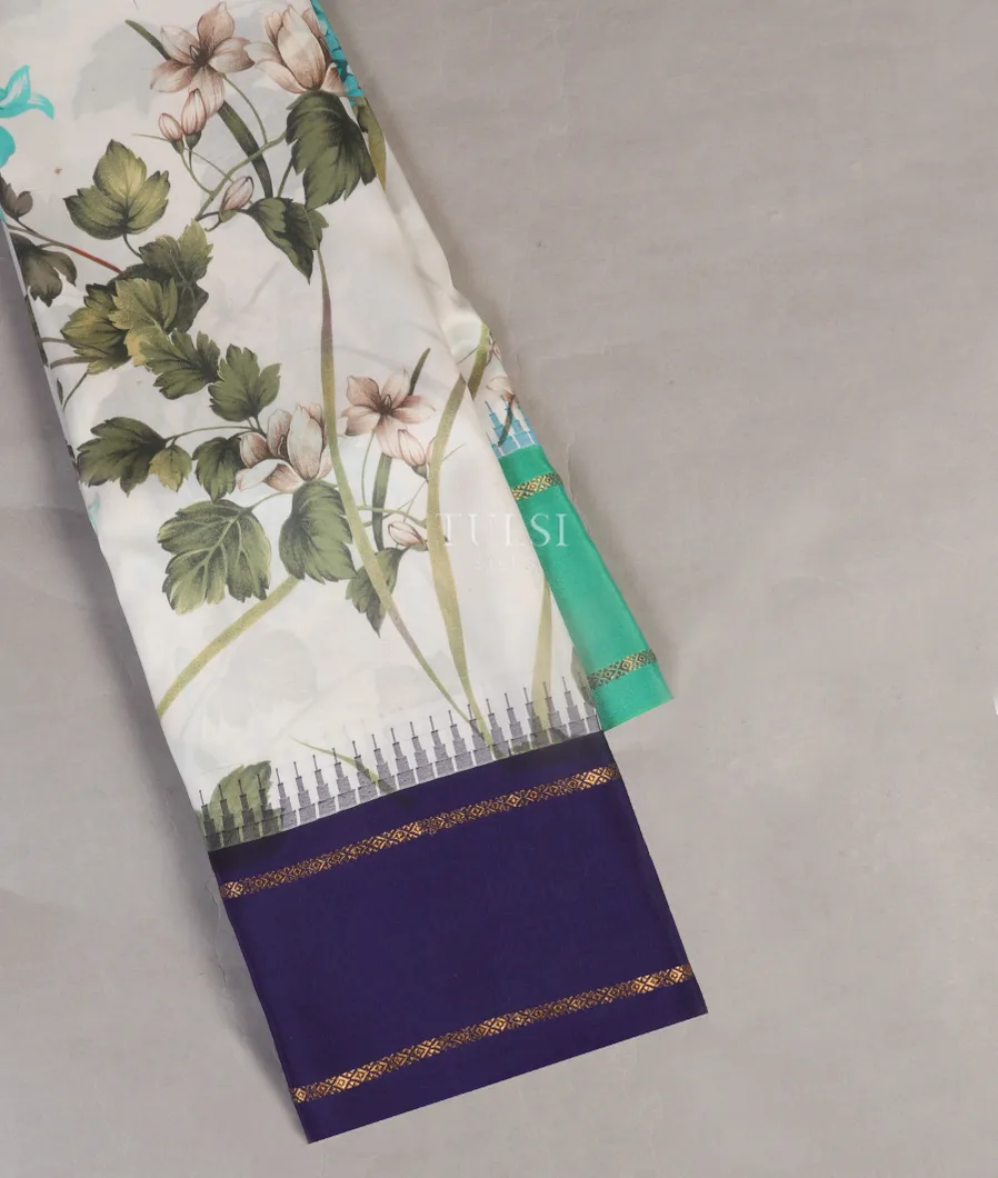 Off - White Printed Soft Silk Saree T492188-image