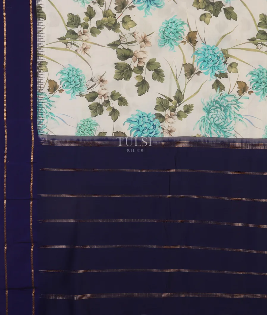 Off - White Printed Soft Silk Saree T4921884