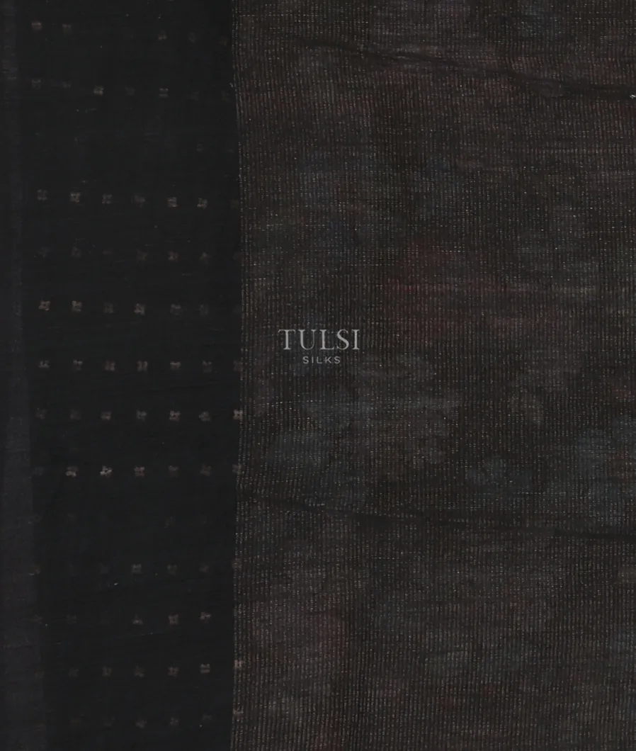 Black Tissue Organza Printed Saree T5120463