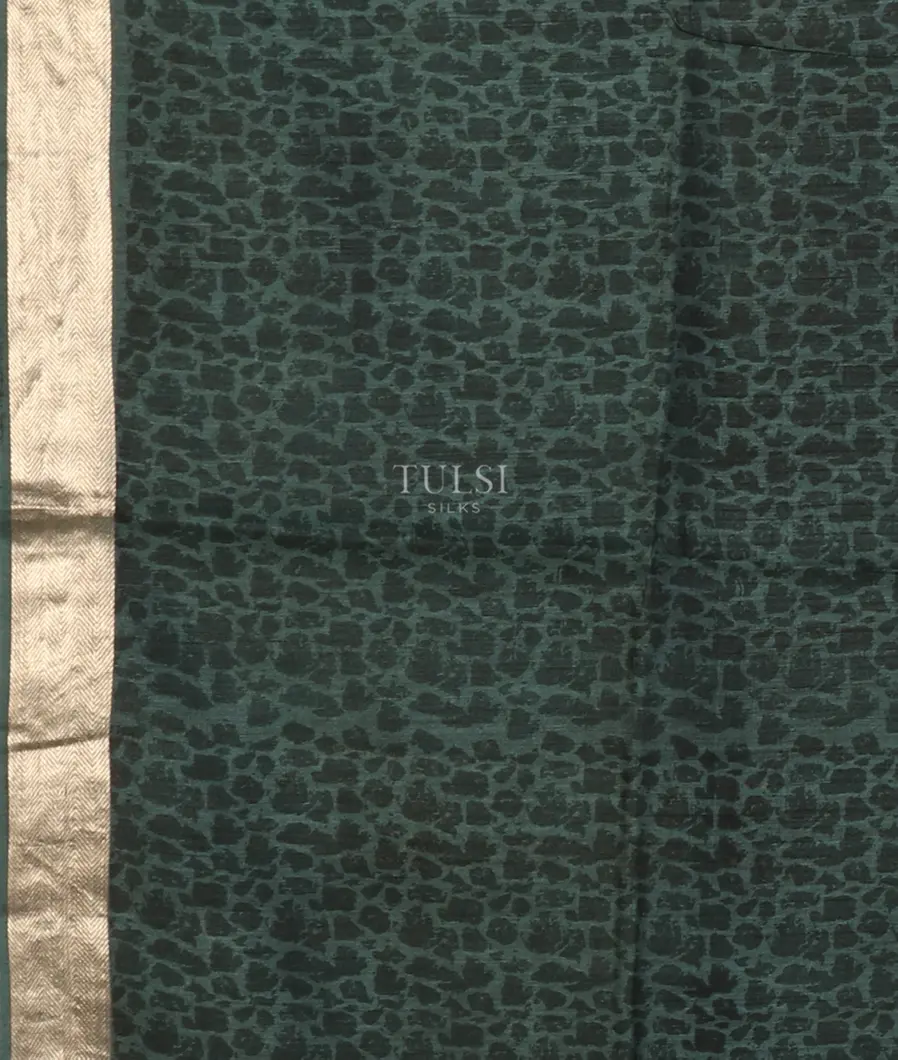 Brown Soft Tussar Printed Saree T5191463