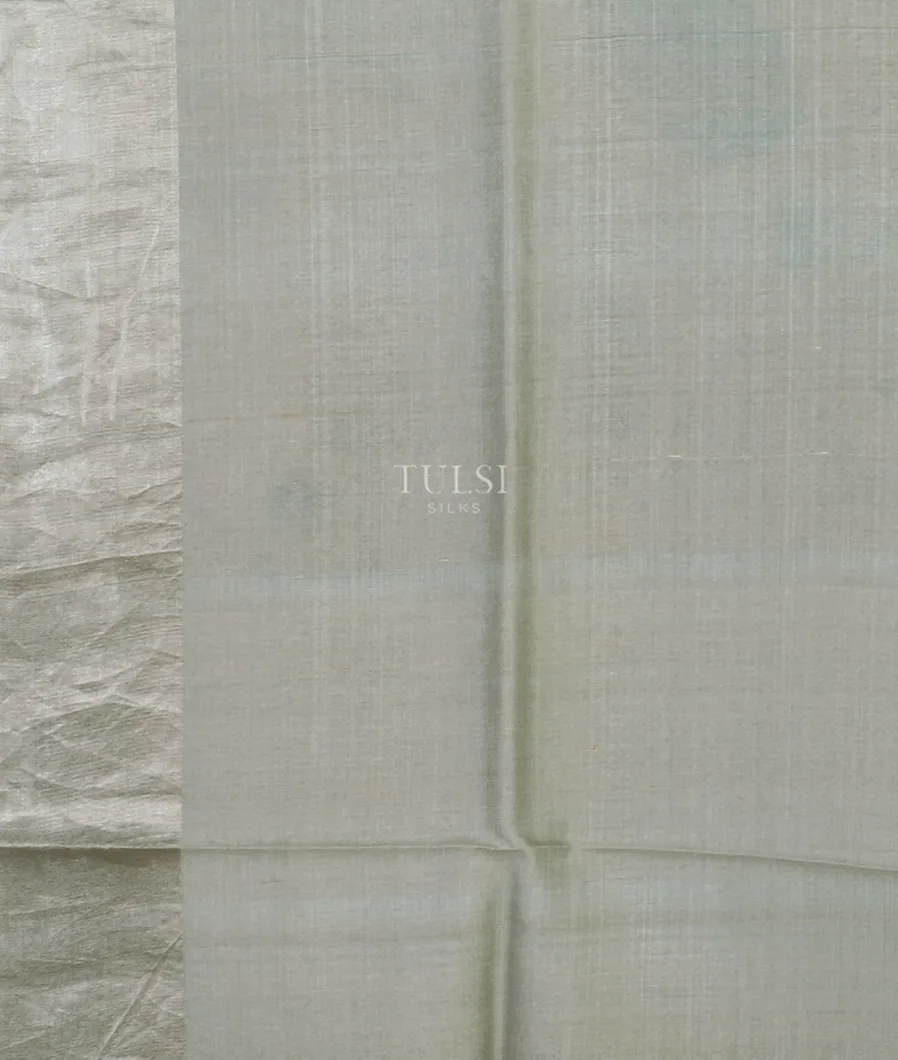 Green Tussar Printed Saree T5119093