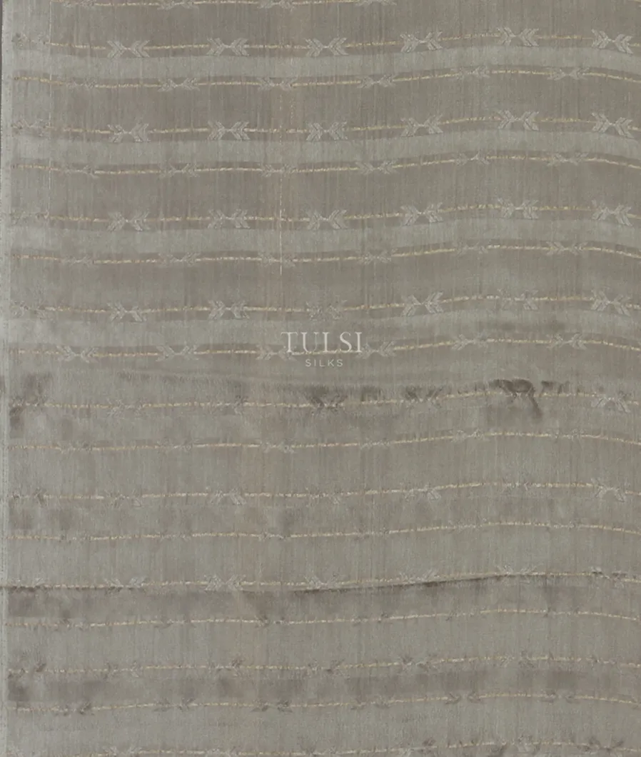 Grey Mysore Crepe Silk Saree T4836333