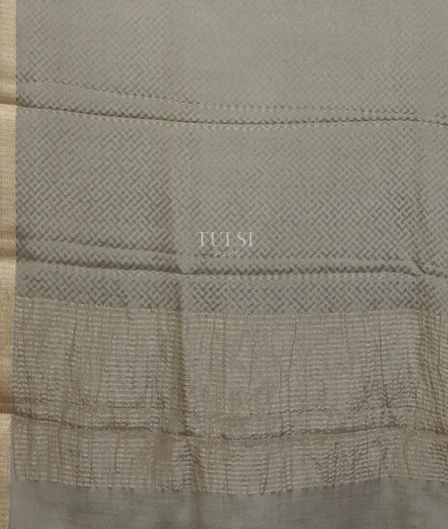 Grey Mysore Crepe Silk Saree T4836334