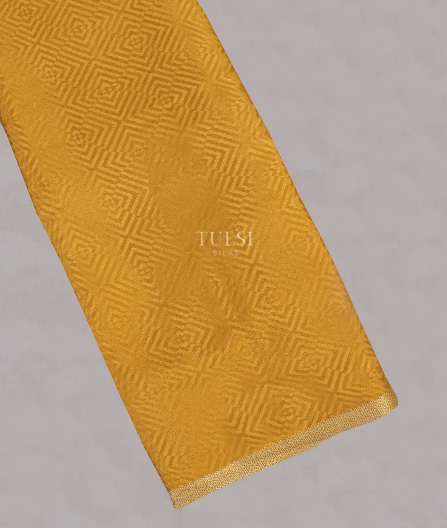 Yellow Mysore Crepe Silk Saree T524956-image