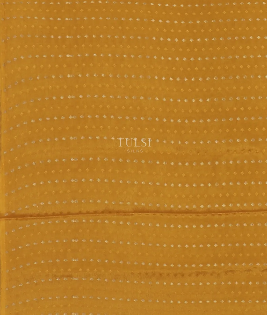 Yellow Mysore Crepe Silk Saree T5249563