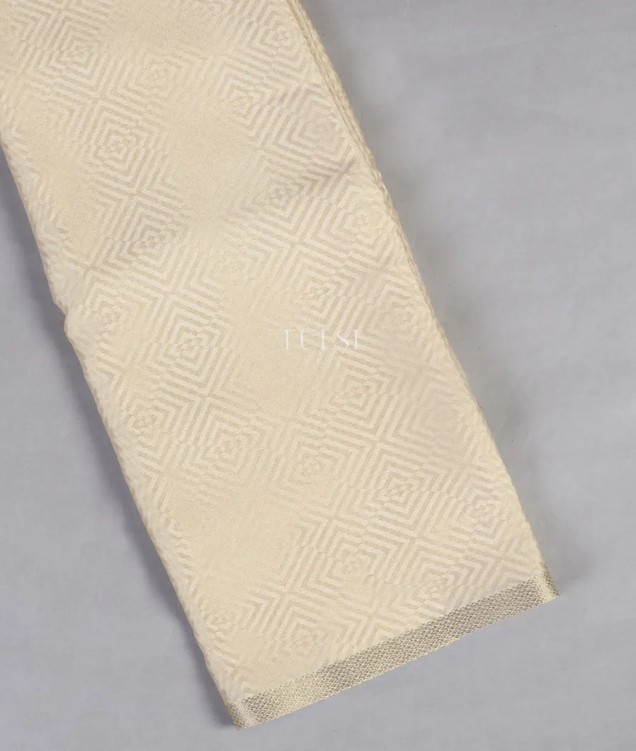 Cream Mysore Crepe Silk Saree T478373-image