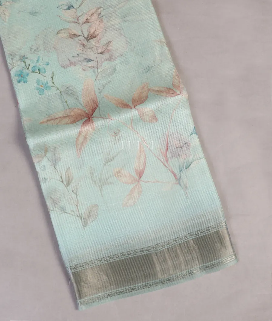 Blue Tussar Kota Saree T520964-image