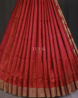 Red Soft Silk Saree T5123261