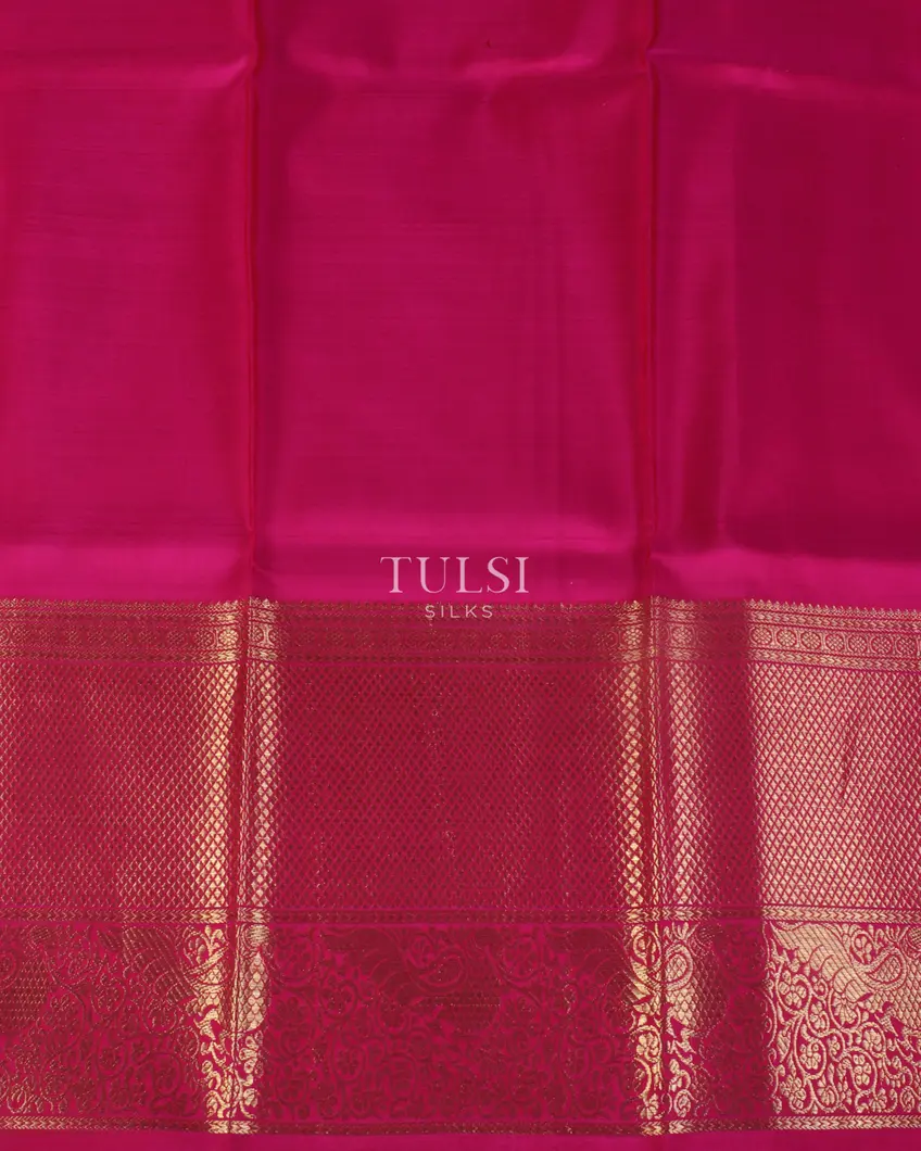 Green Printed Kanjivaram Silk Pavadai T3314393