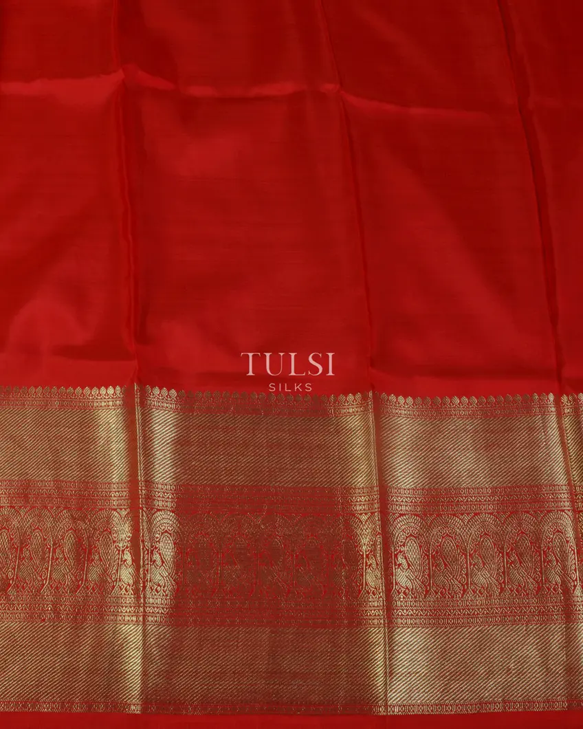 Brown Printed Kanjivaram Silk Pavadai T1836503