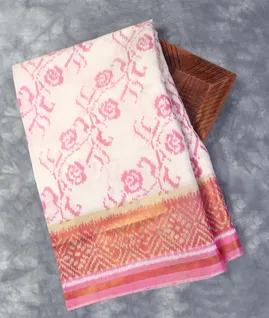White Patola Silk Saree T5242001