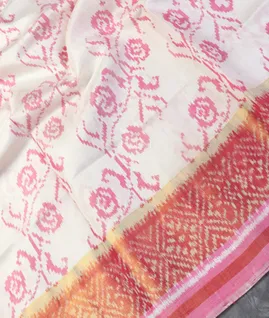 White Patola Silk Saree T5242005
