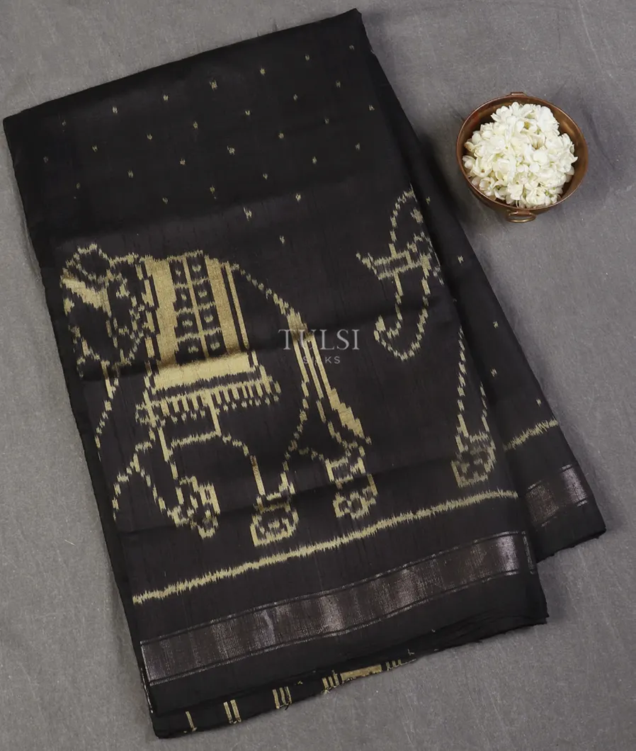 Black Patola Silk Saree T527288-image