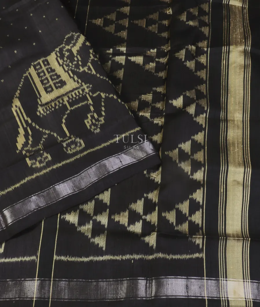 Black Patola Silk Saree T5272882