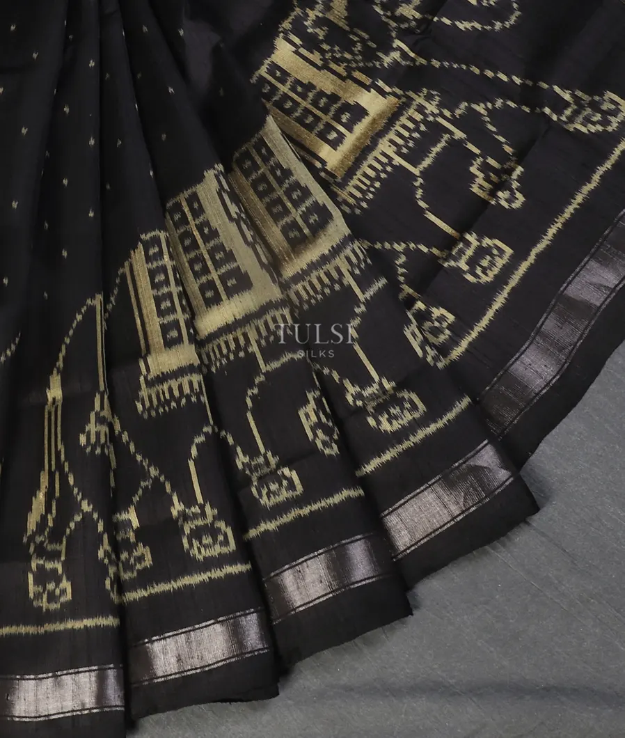 Black Patola Silk Saree T5272884
