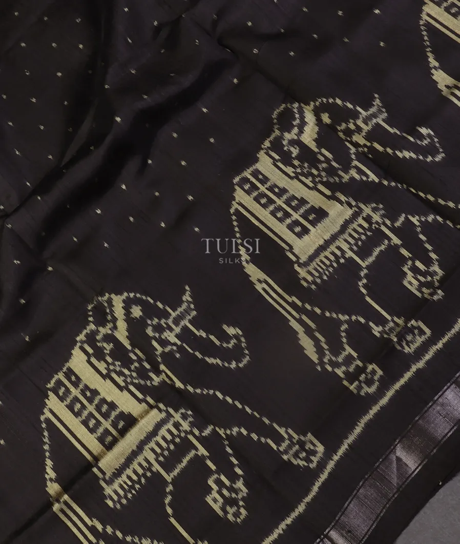 Black Patola Silk Saree T5272885