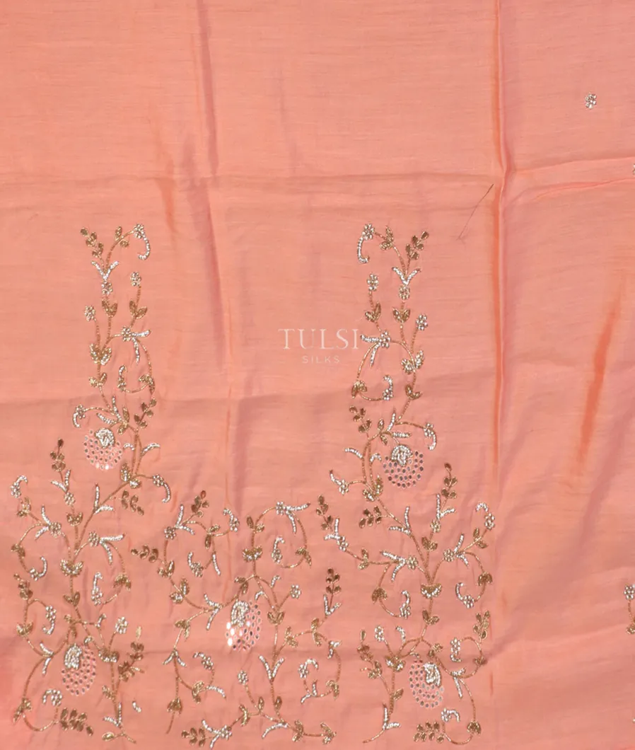 Pink Tussar Embroidery Blouse T414573-image