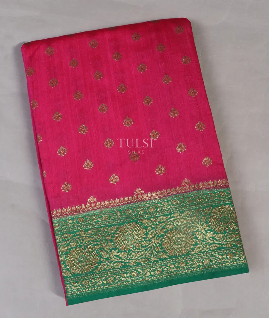 Pink Banaras Tussar Saree T502506-image