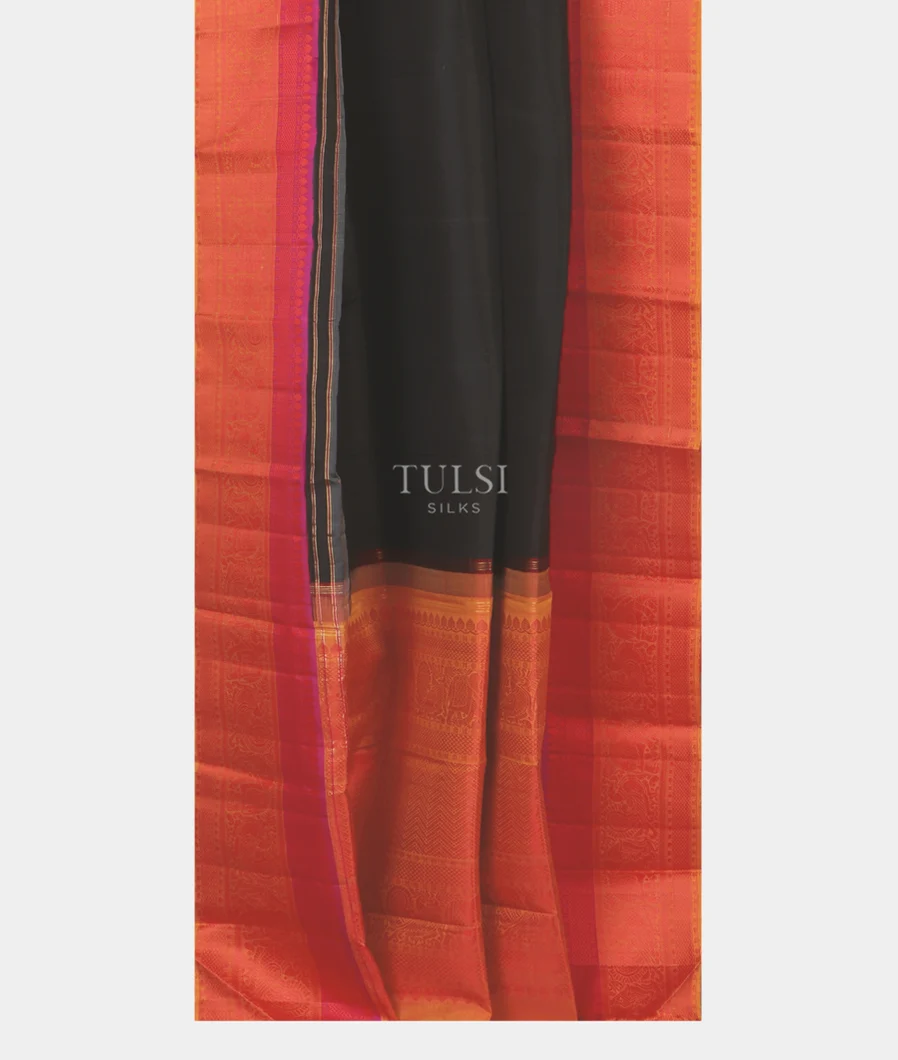 Black Kanjivaram Silk Saree T4704872