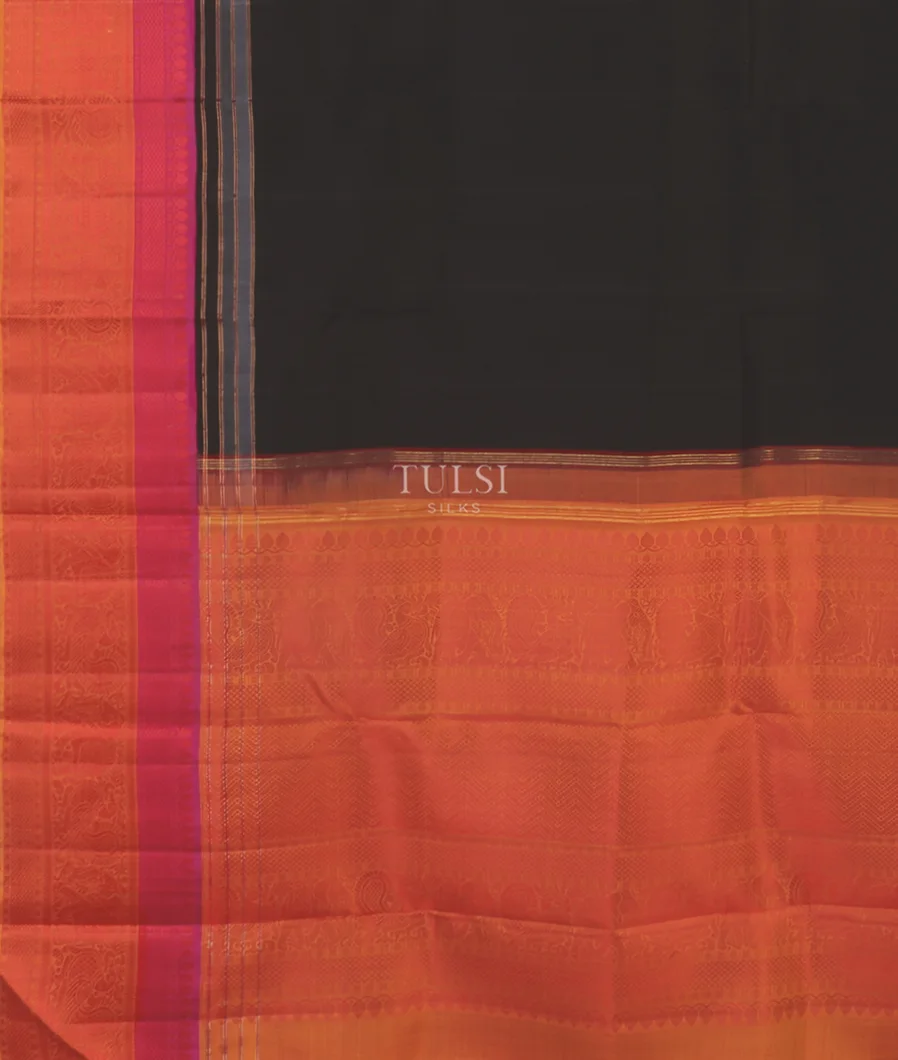 Black Kanjivaram Silk Saree T4704874
