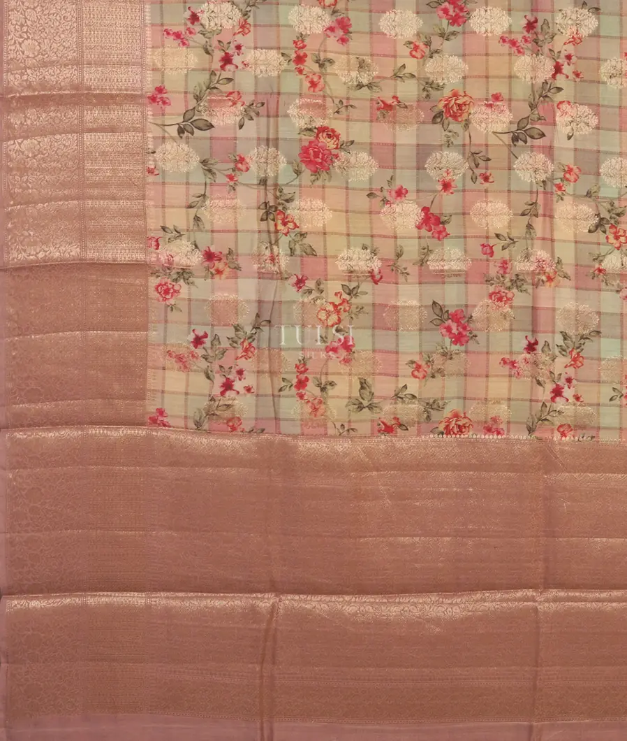 Multicolour Chaniya Silk Saree T5169424