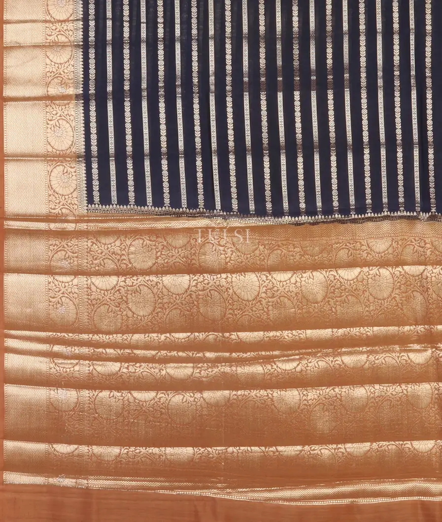 Midnight Blue Chaniya Silk Saree T4664244