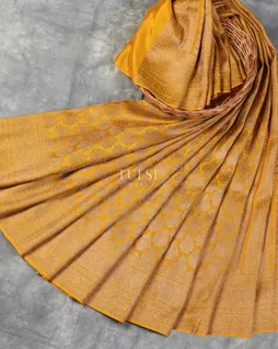 Yellow Mysore Crepe Silk Saree T5259252