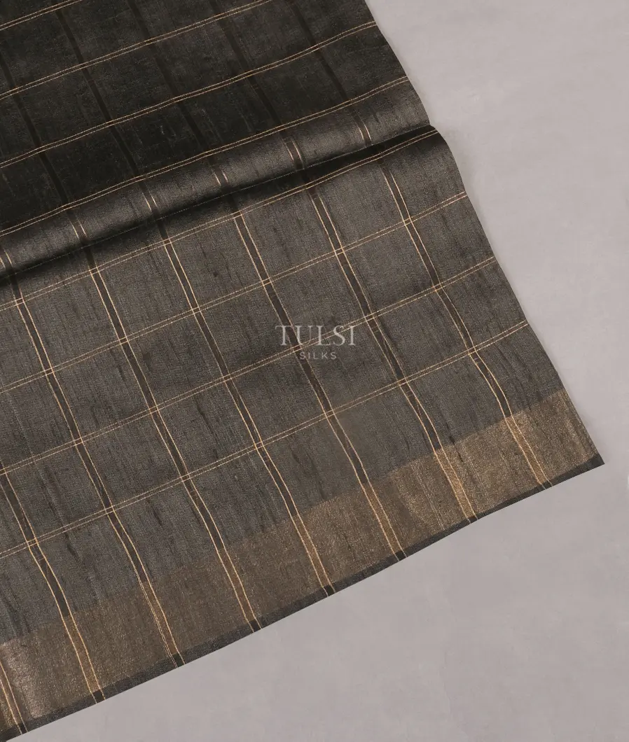 Grey Tussar Printed Saree T525129-image