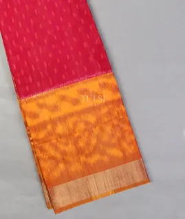 Magenta Pochampalli Silk Cotton Saree T5264011