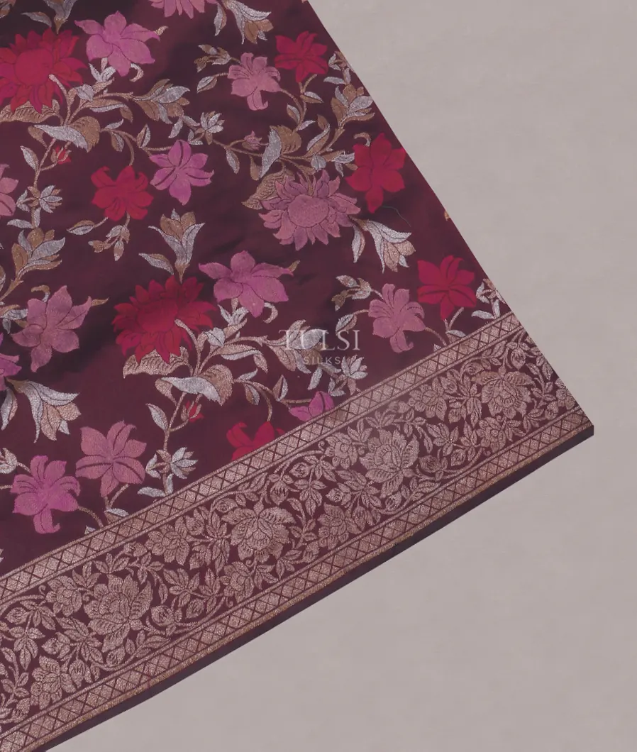Purple Banaras Silk Saree T522703-image