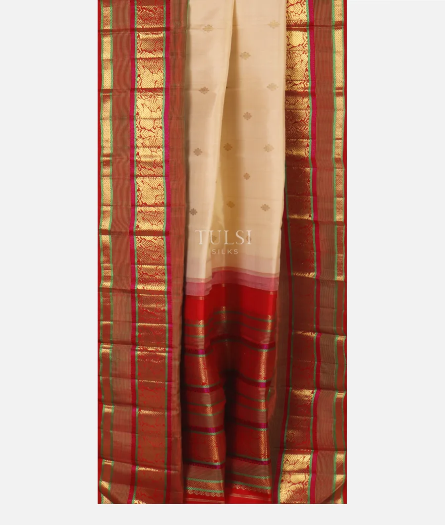 Cream Kanjivaram Silk Saree T4982772