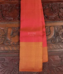 Orangish Pink Kanjivaram Silk Saree T3026201