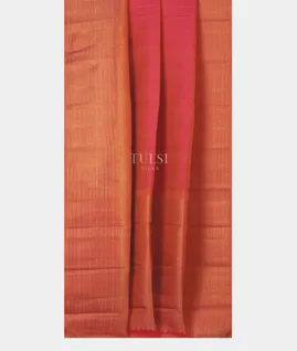 Orangish Pink Kanjivaram Silk Saree T3026202
