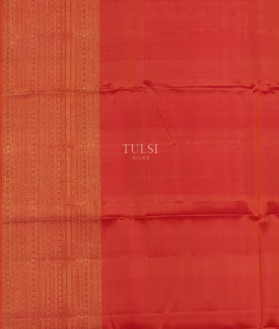Orangish Pink Kanjivaram Silk Saree T3026203