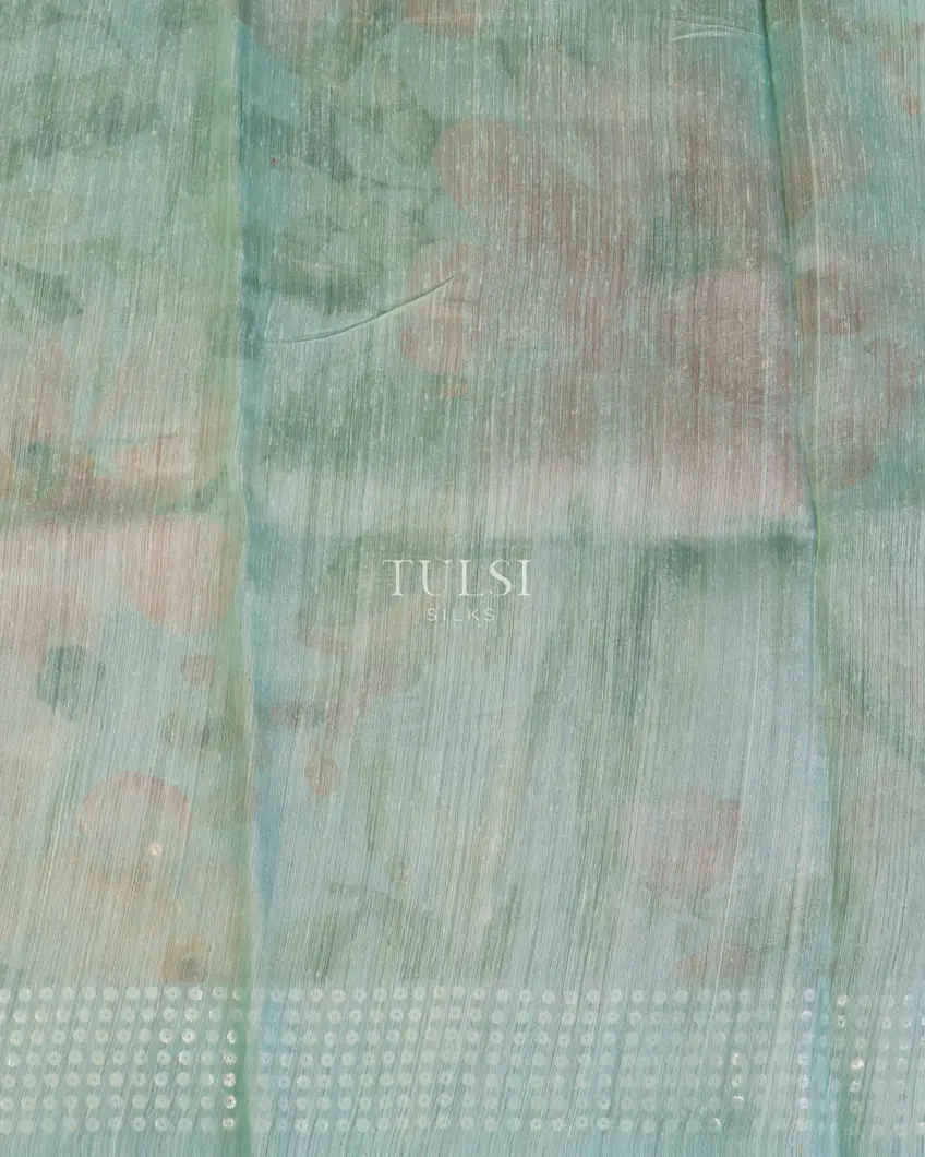 Blue Organza Printed Saree T5302853