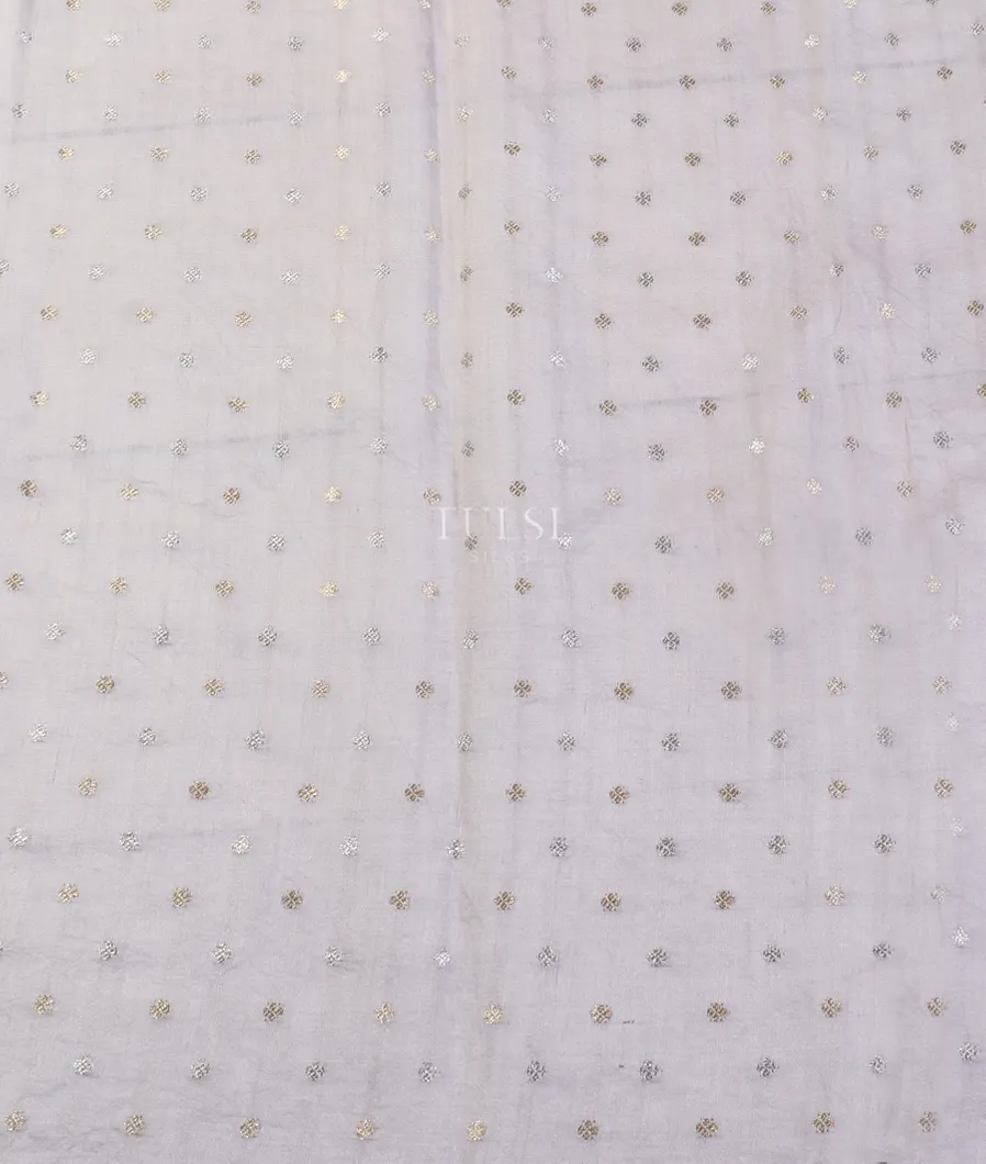 Lavender Kora Tissue Organza Embroidery Saree T5237393