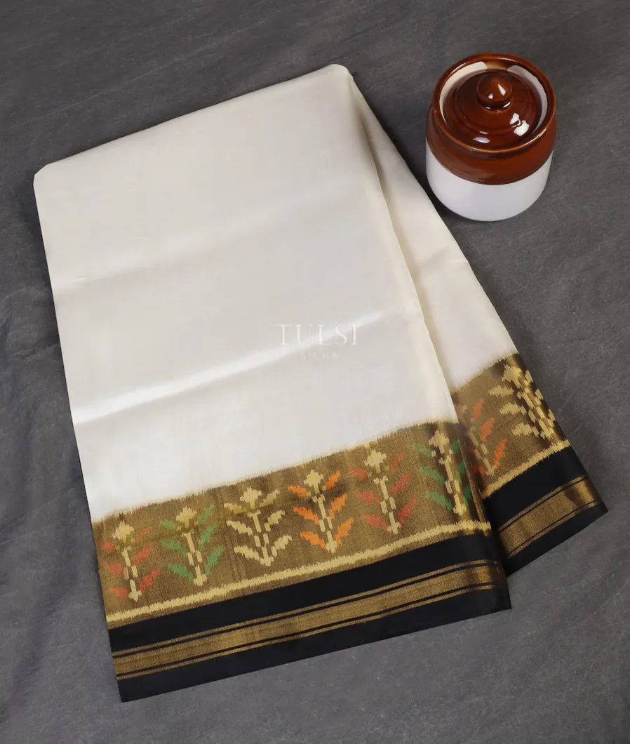 White Patola Silk Saree T499888-image