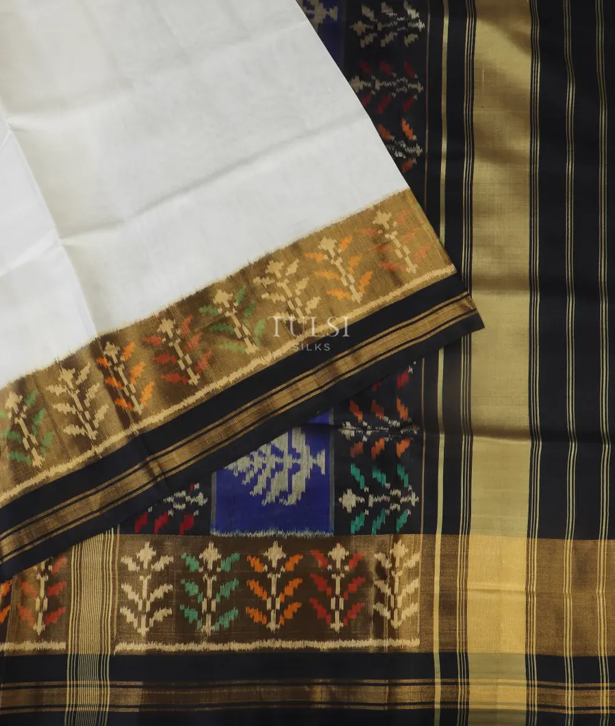 White Patola Silk Saree T4998884