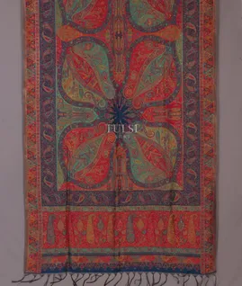 Blue Kashmir Kani Silk Dupatta T5319131