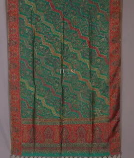 Green Kashmir Kani Silk Dupatta T5319371