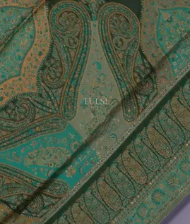 Green Kashmir Kani Silk Dupatta T5319242