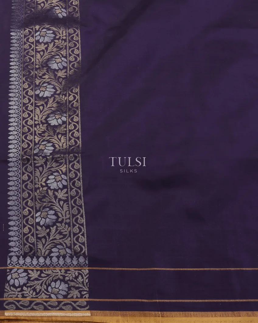 Blue Banaras Silk Saree T5316373