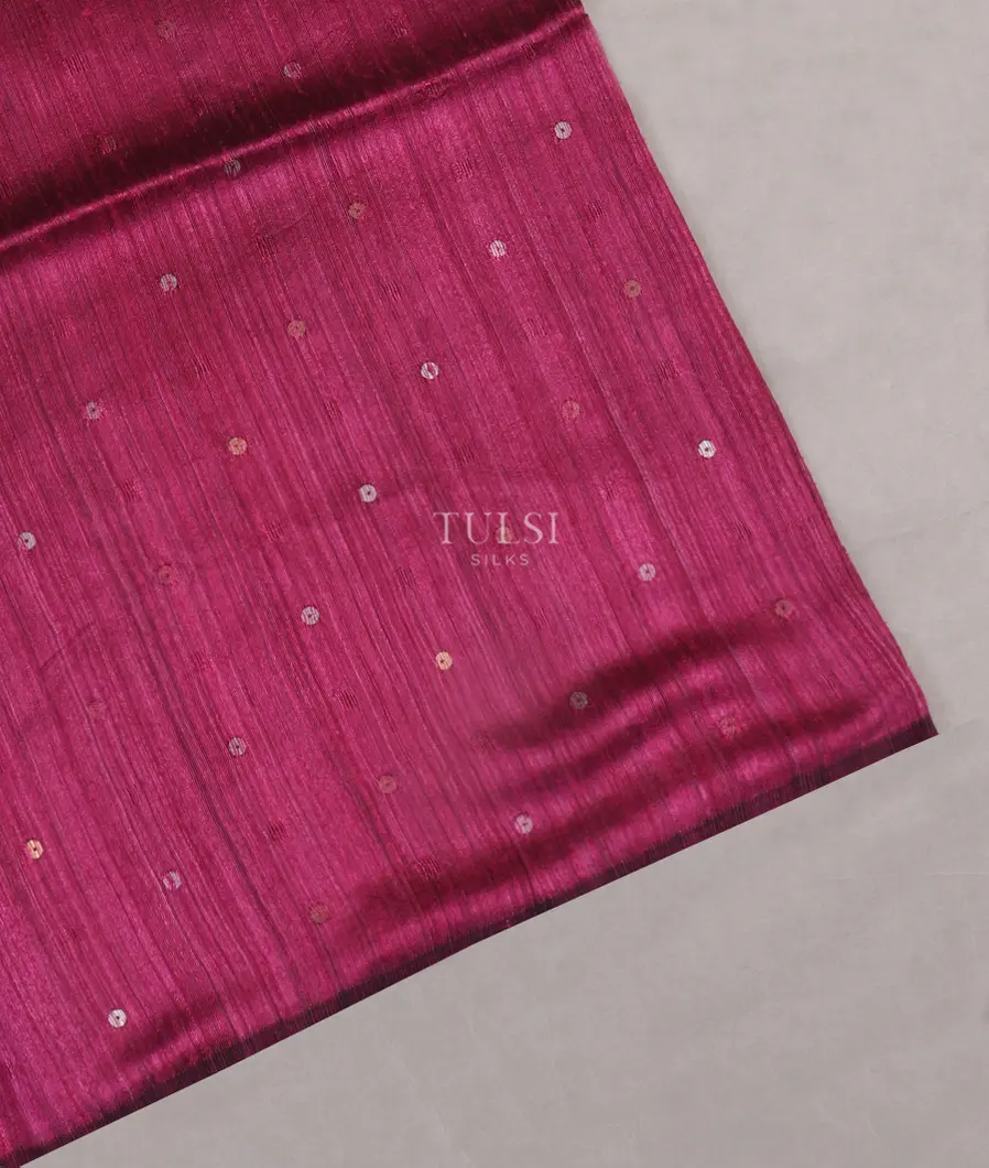 Purple Handwoven Tussar Saree T446888-image