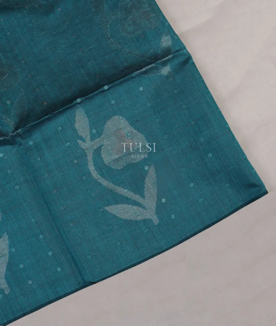Blue Handwoven Tussar Saree T492669-image