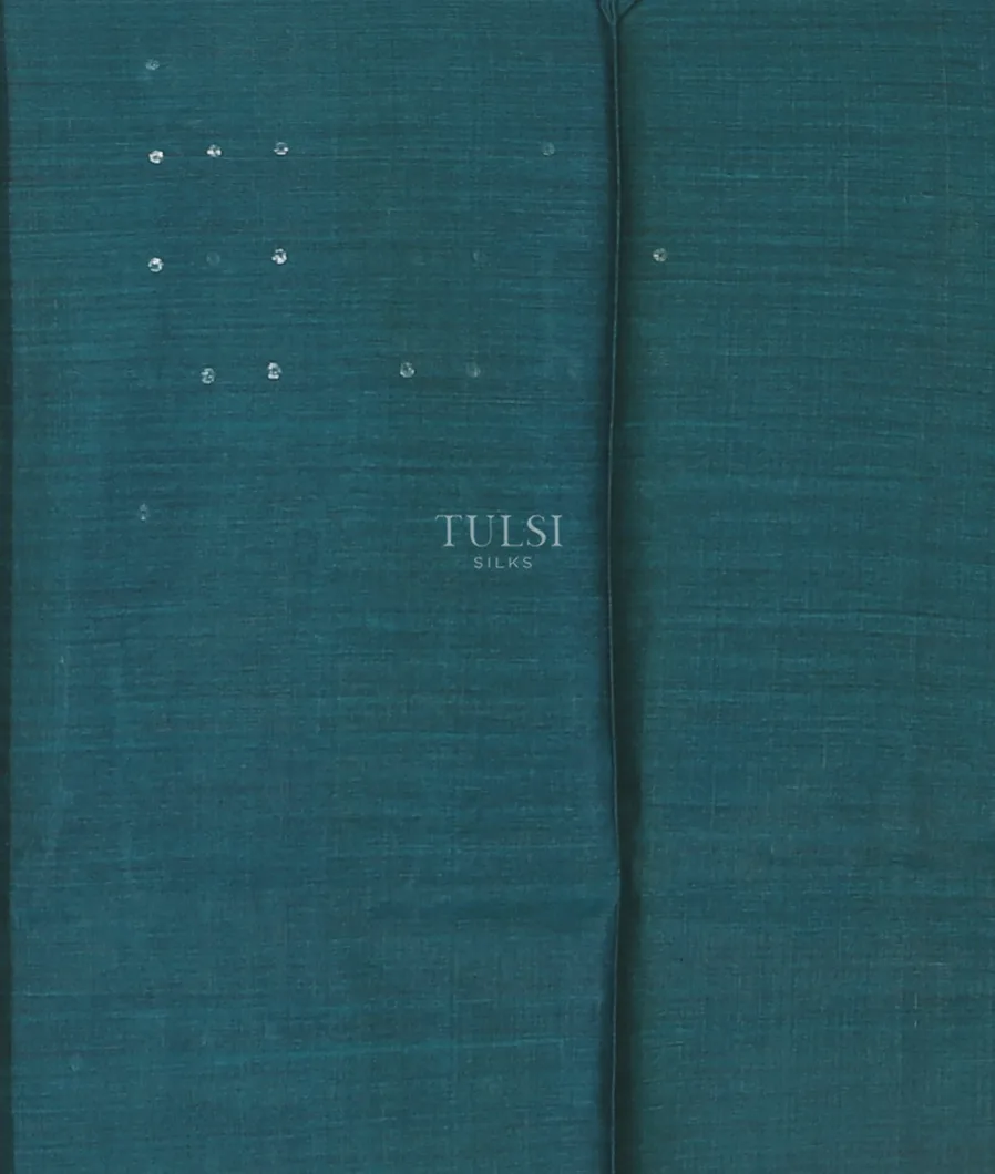 Blue Handwoven Tussar Saree T4926693
