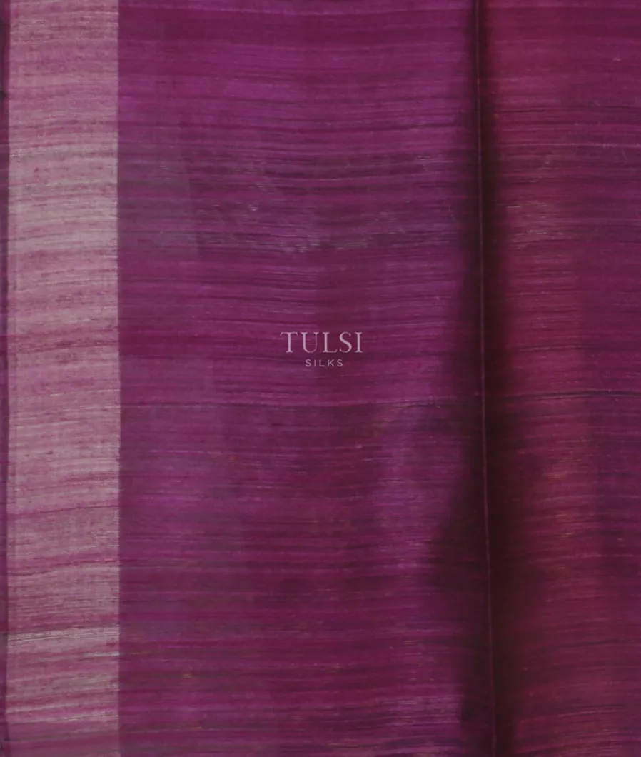Purple Handwoven Tussar Saree T5124543