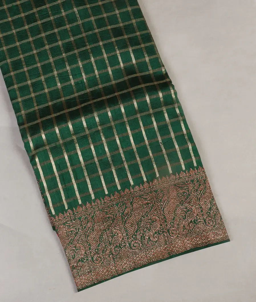 Green Banaras Tussar Saree T522036-image