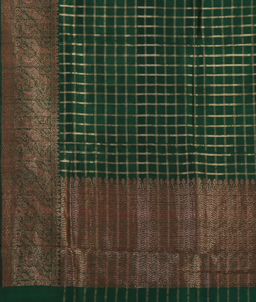 Green Banaras Tussar Saree T5220364