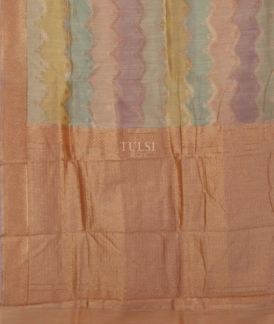 Multicolour Banaras Tussar Saree T5233724