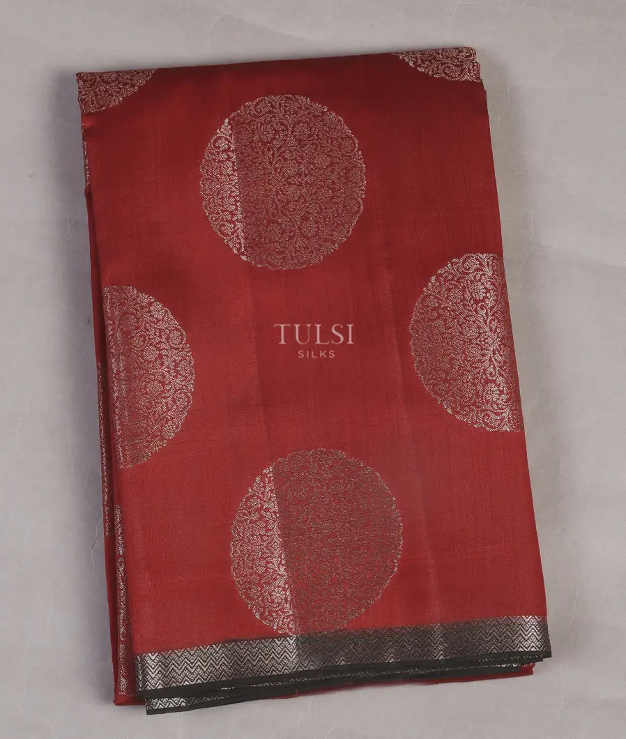 Red Chaniya Silk Saree T521662-image